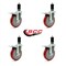 Service Caster Regency Work Table Total Locking Caster Replacement Set REG-SCC-EXTTL20S514-PPUB-RED-112-4 - alternate 2
